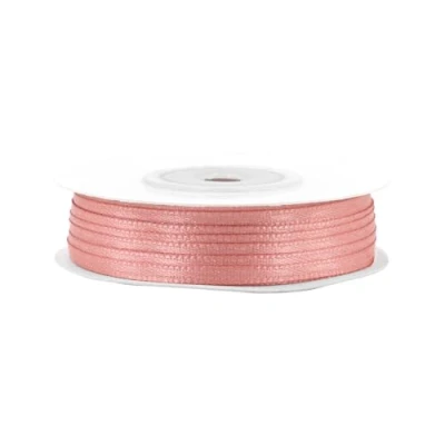 Abbildung von Satinband 3mm x 50m Rolle FARBAUSWAHL in 3/6/12/18/25/38/50/75/100mm farbecht &amp; waschbar Schleifenband für Hochzeit Geschenkband zum Verpacken Dekorieren Basteln Rosegold 755