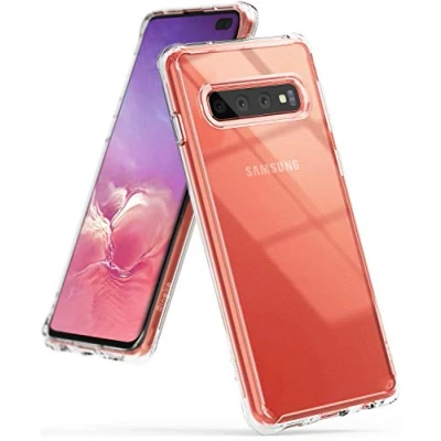 Abbildung von Ringke Fusion fürs Galaxy S10 Plus [Transparent] Kartzfest Hart Klar Rückseite mit Flexibel Silikon Stoßfest Rahmen