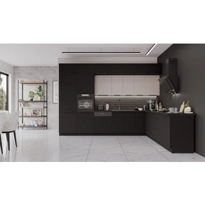 Abbildung von Winkelküche Siena + Arona 350x290 cm Küchenzeile Eckküche Küche XL Stauraum