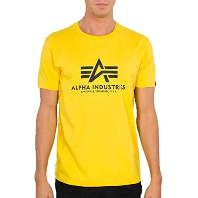 Abbildung von Alpha Industries T CAMO Tshirt print, Herren, Größe: XS, Empire yellow
