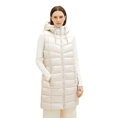 Abbildung von TOM Tailor LONG Lightweigt VEST Weste, Damen, Größe: Medium, Clouds grey