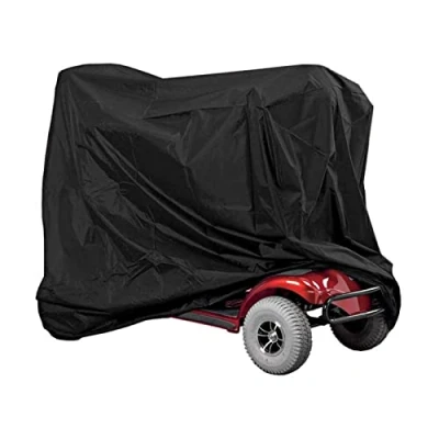 Abbildung von Elektromobil Abdeckplane, wasserdichte Rollerabdeckung, Motorradabdeckung Rollstuhl Schutzbezug, 190T Oxford, für Behinderten Roller Schützt (140 x 66 91CM)