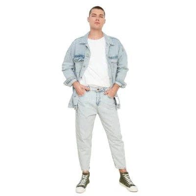 Abbildung von Trendyol Herren Mittlerer Bund Jeans, Blau, 30 EU