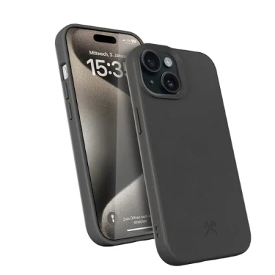 Abbildung von WOODCESSORIES Handy Cover Bio Case für iPhone 15 Plus schwarz
