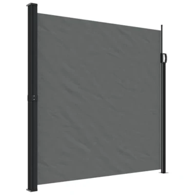 Abbildung von vidaXL Seitenmarkise, Sichtschutz Ausziehbar, Windschutz Sonnenschutz für Garten Balkon Terrasse, Seitenrollo Seitenwandmarkise, Anthrazit 200x600cm