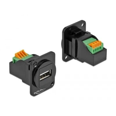 Abbildung von Delock D Typ Modul USB 2.0 A Buchse zu Terminalblock