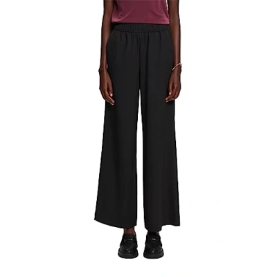 Abbildung von Esprit Collection SLIP ON WIDE Stoffhose, Damen, Größe: 34x30, Black
