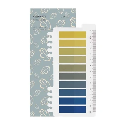 Abbildung von Ordinate 200 Stück Sticky Notes, Transparent Haftnotizen zum Markieren, Haftstreifen, Seitenmarkieren, Ästhetischer Haftnotizzettel, Full Color of Gradient (G Sunflower Sky)
