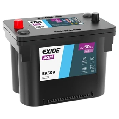 Abbildung von EXIDE Start Stop EK508 Batterie 12V 50Ah 800A B7 JEEP: WRANGLER 3, Renegade SUV, Grand Cherokee I, CHRYSLER: PT Cruiser Kombi, 300C Limousine