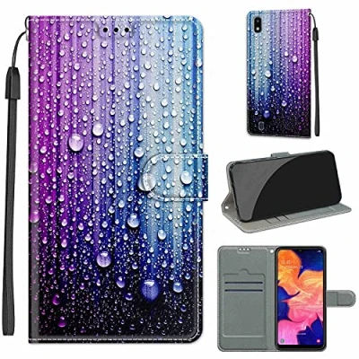 Abbildung von TOMYOU Handyhülle für Samsung Galaxy A10 Hülle Leder, Anti Rutsch Flip Cover Faltbare Schutzhülle， mit [ Magnetisch], [Kartenfach]