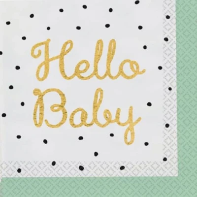 Abbildung von Hello Baby Servietten 33x33cm 16 Stück