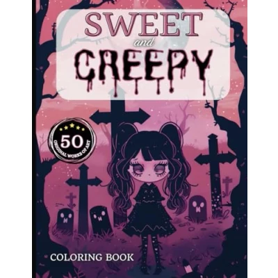 Abbildung von Sweet and Creepy Coloring Book: 50 Horror but Cute Images for Relaxation, Stress relief &amp; Mindfulness (Creepy Kawaii Book)