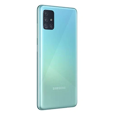 Abbildung von Samsung Galaxy A51 Android Smartphone ohne Vertrag, 4 Kameras, 6,5 Zoll Super AMOLED Display, 128 GB/4 GB RAM, Dual SIM, Handy in blau