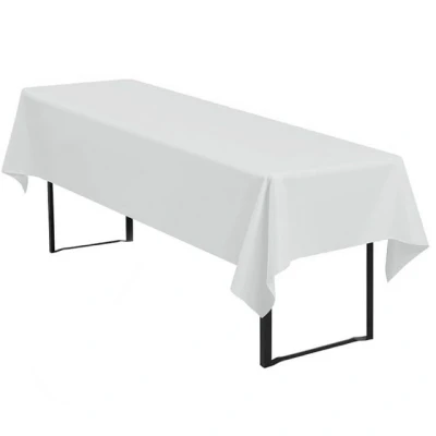 Abbildung von Delindo Lifestyle Gartentischdecke Bierzelt Tischdecke (1 tlg), Leinenstruktur mit Fleckschutz Sondermaß 110x260 für Bierzeltgarnitur