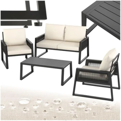 Abbildung von tectake Gartenlounge Set Captive, (Set, 4 tlg), Gartenmöbel Sets