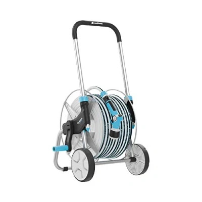 Abbildung von Cellfast Satz Metallschlauchwagen EXPLORER aus hochwertigem Stahl und Aluminium mit komfortabler Schlauchführung 1/2&quot;, 50m, 55 060, 6 x 0.1 cm
