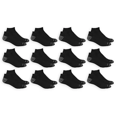 Abbildung von Fruit of the Loom Herren Dual Defense Low Cut (12 Pack) Lässige Socken, Schwarz, 37.5 46 EU (12er