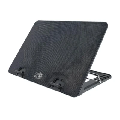 Abbildung von Cooler Master NotePal ErgoStand IV Laptop Kühler ergonomisches Design, 5 Höheneinstellungen, leiser 140mm Lüfter, Full Mesh Board, LED Streifen, USB Hub, unterstützt Notebooks bis 17 Zoll