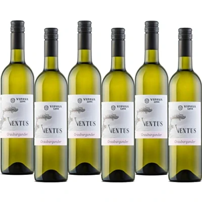 Abbildung von VENTUS Grauburgunder (Pinot Gris) 2021, von Hand gelesener trockener Weißwein (6 x 0,75 l)