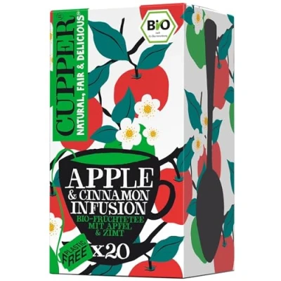 Abbildung von Cupper Bio Früchtetee, Apfel und Zimt, 20 Beutel, 40 g