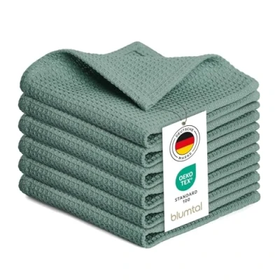 Abbildung von Blumtal Geschirrtuch Set 50x70 oder 30x30 cm, 100% Baumwolle, (6 tlg), Saugfähig, schnell trocknend, waschbar, Baumwolle