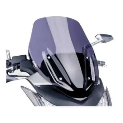 Abbildung von Puig 6283F Windschutzscheibe Cockpitverkleidung Sport für Maxiscooter Honda Integra 2012 2015, 750 2014 Dunkel getönt, Medium