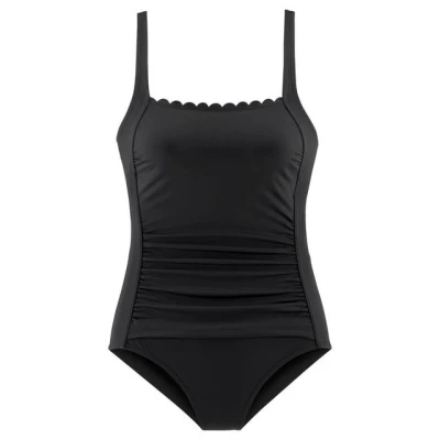 Abbildung von Lascana Swimsuit Badeanzug, Damen, Größe: 46xD, Black/white