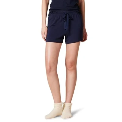 Abbildung von Amazon Essentials Damen Leichte Lounge Pyjamashorts aus Terry Frottee, Marineblau, XL
