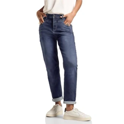 Abbildung von Street One Casual MOM Jeans Relaxed Fit, Damen, Größe: 27x28, Blau