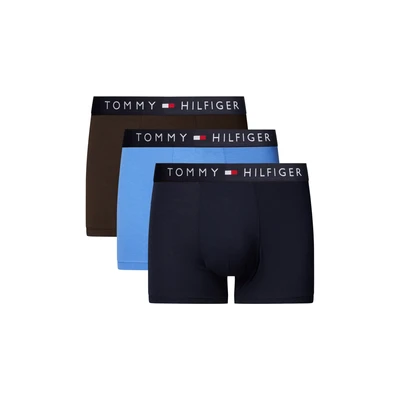 Abbildung von Tommy Hilfiger Original Trunk 3 PACK Panties, Herren, Größe: Medium, Dark coffee/lincoln blue/desert sky