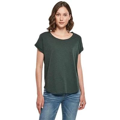 Abbildung von Build Your Brand Damen BY036 Ladies Long Slub Tee T Shirt, Bottlegreen, 5XL