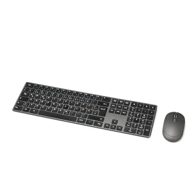 Abbildung von Amazon Basics Tastatur und Maus, kabellos, aufladbar, ultradünn, leiser Anschlag, mit Nummernblock, (dt. Layout nicht garantiert), schwarz
