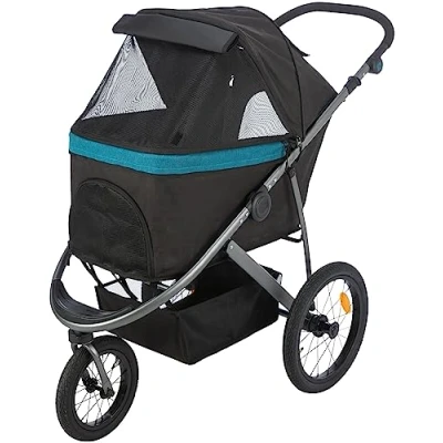 Abbildung von Trixie Buggy Hundebuggy 60x112x120 cm Schwarz Petrol...