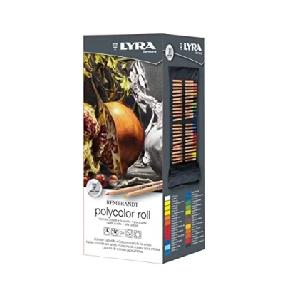 Abbildung von LYRA Rembrandt Polycolor, Künstler Farbstifte, rund, Mine 3,7 mm, Stifterolle, ausgewählte Farben, 24 Stück