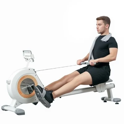 Abbildung von SPORTNOW Rudergerät mit 16 Widerstandsstufen, LCD Monitor (Rudermaschine, 1 tlg., für Zuhause), Telefon ,IPAD Halter, Cardio Training, bis 150kg belastbar