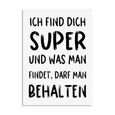 Abbildung von Nastami Postkarte Geschenk Freundin Du bist toll (FIND DICH SUPER)