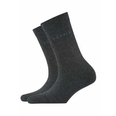 Abbildung von Esprit Basic EASY 2PACK UNI Socken, Damen, Größe: 39 42, Anthra.mel