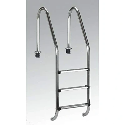 Abbildung von SUMMER FUN Poolleiter Edelstahl für Tiefbecken mit 120 cm höh (Komplett Set)