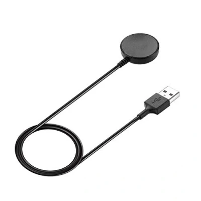 Abbildung von RuenTech Ladegerät Kompatibel mit Samsung Galaxy Watch 3 41mm 45mm/Galaxy Active 2 40mm 44mm /Galaxy Ladekabel Kabel Ladestation Line Cradle Zubehör (schwarz)