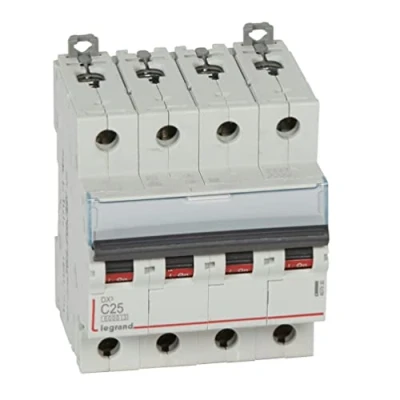 Abbildung von Legrand 407930E Thermomagneto Automatikschalter 4P 25A C Kurve 10kA 4 Modul DX3