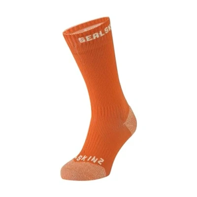 Abbildung von SEALSKINZ wasserdichte, mittellange Unisex Socke für jedes Wetter mit wasserdichter Allwettersocke von Briston Hydrostop, mittellang, Orange, XL