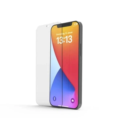 Abbildung von Hama Handy Schutzglas iPhone 12/12 Pro (Displayschutz ultraklar Anti Fingerprint, Montagehilfe, Vollschutz 9H ultradünn, case friendly, kratzfest, Displayschutzglas stoßfest)