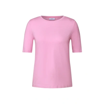 Abbildung von CECIL Damen 3225993 Basic Rundhals T Shirt, Cherry Blossom Pink, XL