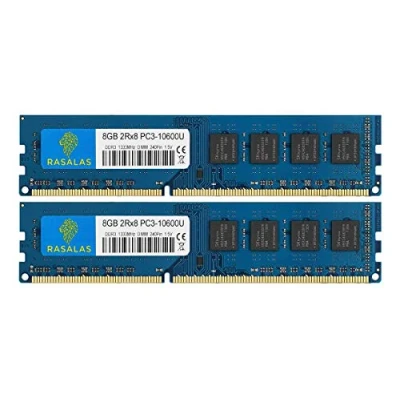 Abbildung von Rasalas PC3 10600 DDR3 1333 16GB Kit (2x8 GB) 1333MHz 2Rx8 10600U 8GB Arbeitsspeicher 240 Pin 1,5 V CL9 Desktop Memory Ram