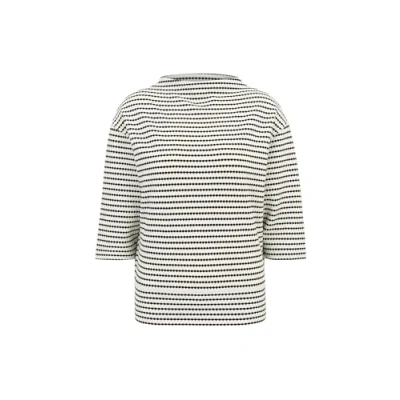 Abbildung von zero Geringelt MIT 3/4 ÄRMEL Sweatshirt, Damen, Größe: 36, Creamblack
