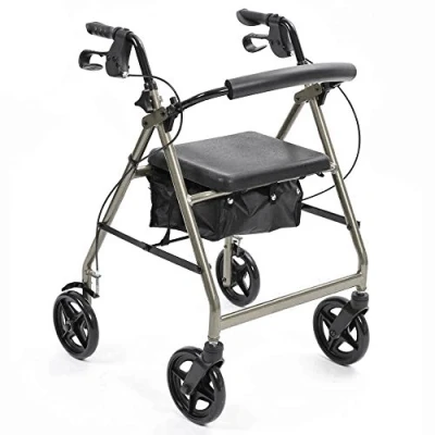 Abbildung von NRS Healthcare A Serie 4 Rad Rollator, Gehhilfe Silber