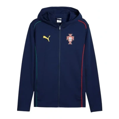 Abbildung von Puma Portugal FPF Hooded Sweatjacke, Herren, Größe: XXL, Persian blue sunny yellow