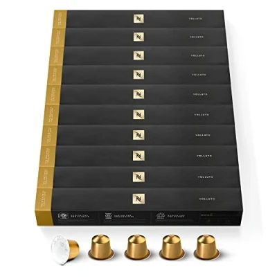 Abbildung von NESPRESSO ORIGINAL Volluto, Espresso mit mittlerer Röstung, Kompatibel Kaffeemaschinen, Kapsel Set aus 100 Kaffeekapseln