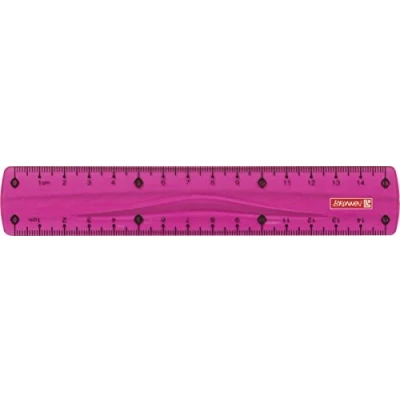 Abbildung von Brunnen 104971526 Lineal (für Schule und Büro Colour code, 15 cm, mit Griffmulde, für Links Rechthänder) pink