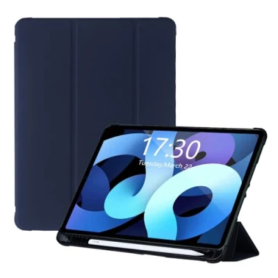 Abbildung von Amazon Marke Pansy Hülle für iPad Pro 11 (Modell 2022/2021/2020), Schutzhülle mit Trifold Ständer und Stifthalter, Auto Schlafen/Wachen Kompatibel Zoll,Dunkelblau